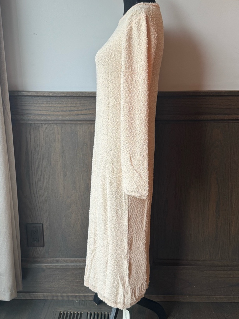 Saodimallsu Cream Textured Long Sleeve Dress - Women small - Picture 3 of 8
